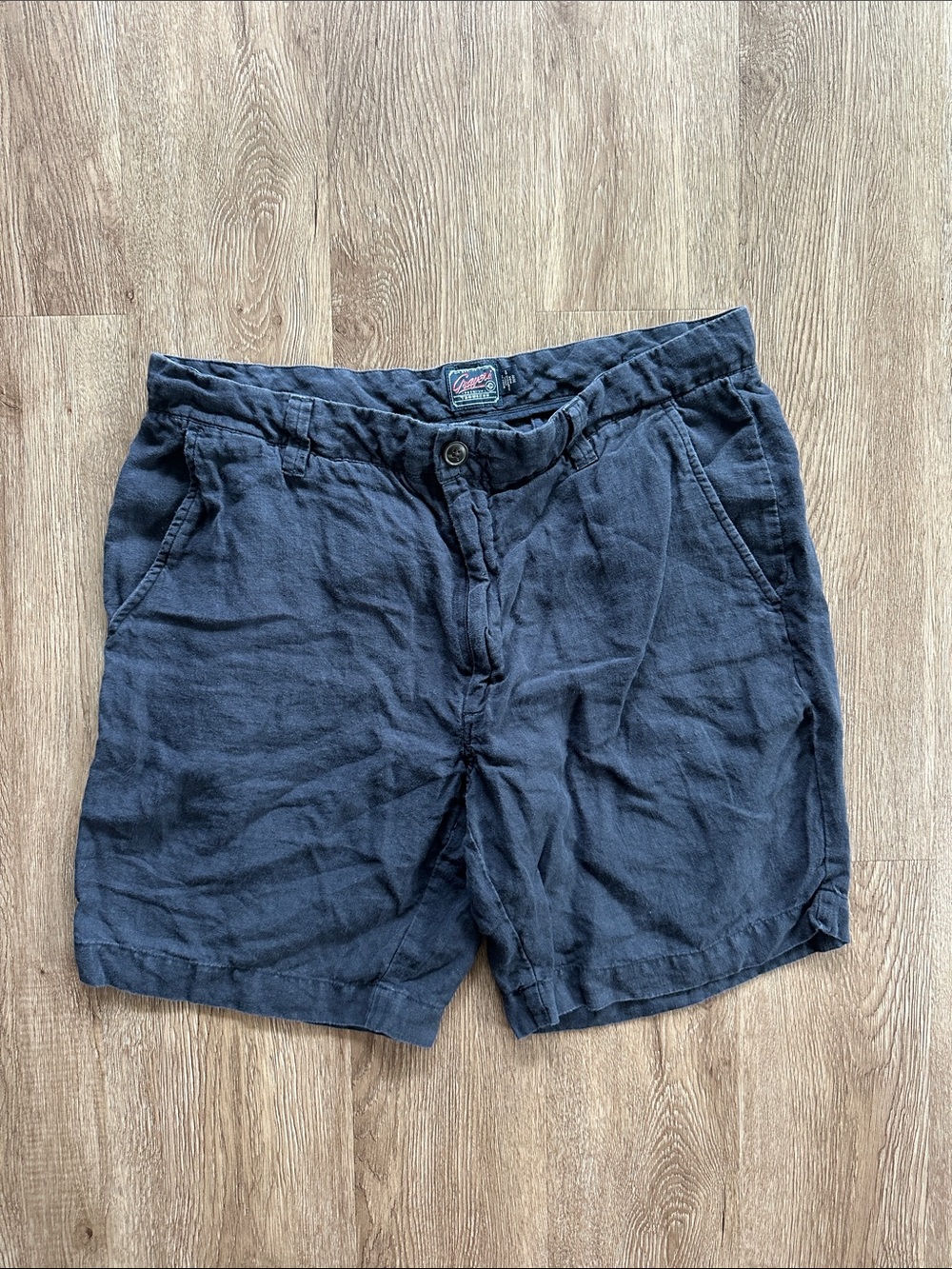 Grayers Aventura Washed Linen Shorts Navy Size 36 Summer Vacation